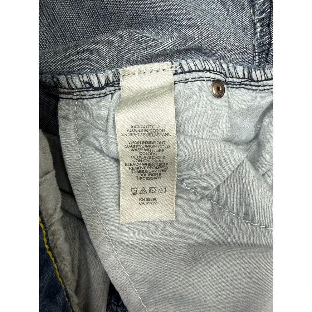 DKNY Jeans Petites Womens 8R Blue Denim Stretch Bootcut Medium Wash Streetwear